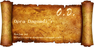 Opra Dagomér névjegykártya